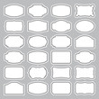 24 blank labels set (vector)