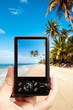 Taking photo of the beach