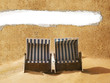 Beach Chairs Background with empty space for slogan/text