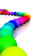 3D Kugeln - Regenbogen Schlange 06 3D Kugeln - Regenbogen Schlange 06