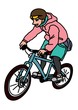 riding mountainbike