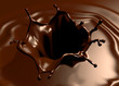 Astonishing chocolate splash. Clean, detailed render.