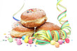 Luftschlangen mit Krapfen Luftschlangen mit Krapfen