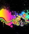VECTOR Abstract Music background for discoteque night event