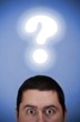 Male with a question mark Male with a question mark