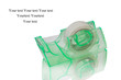 The green sticky tape.
