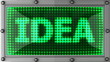 idea announcement on the LED display