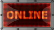 online announcement on the LED display