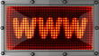 www announcement on the LED display