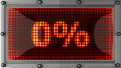 percentage announcement on the LED display