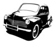 oldtimer car silhouette vector illustration