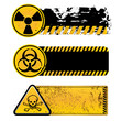 Vector: danger warning-nuclear,biohazard,toxic substance danger warning-nuclear,biohazard,toxic substance