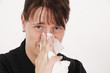 brunnette blow one's nose
