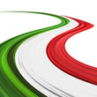Italia Tricolore Onda Astratta-Italy Flag Abstract Wave
