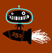 Cosmonaut step in a rocket