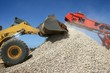 Photo: Stone Pile and Machines Stone Pile and Machines