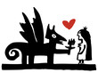 dragoon gives a flower to a princess