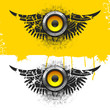 Party design element with speakers . Vector illustration