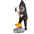 Illustration: cute and funny cartoon garden gnome.3D rendering with clipping cute and funny cartoon garden gnome.3D rendering with clipping