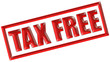 Stempel rot TAX FREE