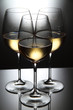 Glasses of white wine