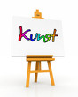 Holz Staffelei - Kunst Konzept 01