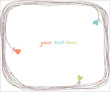 pretty hand drawn background with hearts