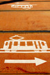 tram lane sign