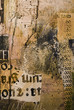 Abstract painting with text and texture