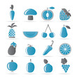 Different kinds of fruits and Vegetable icons Different kinds of fruits and Vegetable icons
