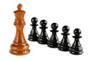 Chess pawn and chess king isolated on white background Chess pawn and chess king isolated on white background