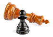 Chess pawn and chess king isolated on white background Chess pawn and chess king isolated on white background
