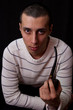 portrait of man with pipe portrait of man with pipe