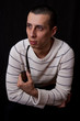 portrait of man with pipe portrait of man with pipe