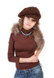 picture of beautiful woman in winter hat