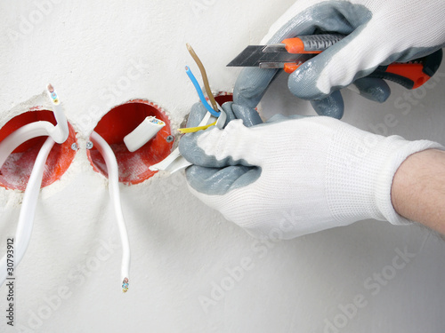 Photo: Wall socket installation Wall socket installation