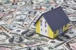 Haus auf Dollar Geldscheinen