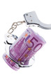 Euro Geldschein mit Handschellen