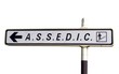 Panneau directionnel ' Assedic '