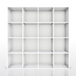 3d isolated Empty white bookshelf