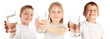 Children with a water glass