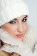 Beautiful woman posing at studio
