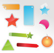 Set of multicolored tags Set of multicolored tags