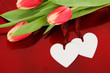 two hearts and flowers