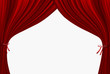 opening red curtain