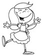 Outlined Dancing Girl