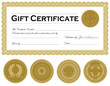 Vector Gift Certificate Frame and Ornament Set Vector Gift Certificate Frame and Ornament Set
