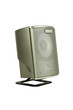 Side of silver grid speaker