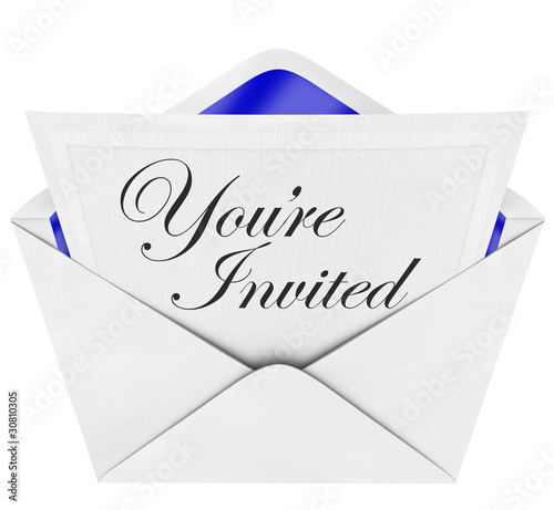 Photo: You're Invited - Invitation and Open Envelope You're Invited - Invitation and Open Envelope