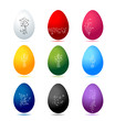 Easter eggs colorful with floral ornament for your design